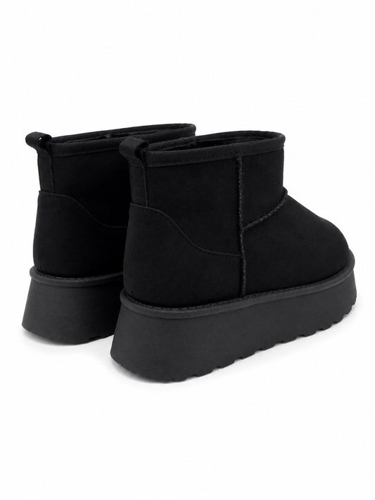 Stivaletto nero basso con suola platform