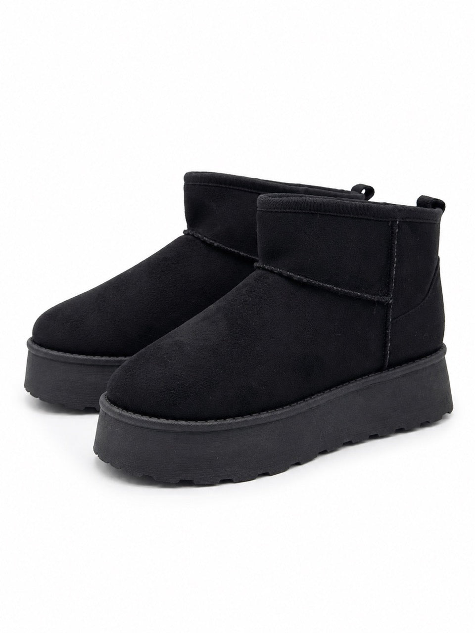 Stivaletto nero basso con suola platform