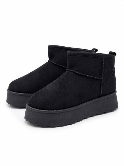 Stivaletto nero basso con suola platform