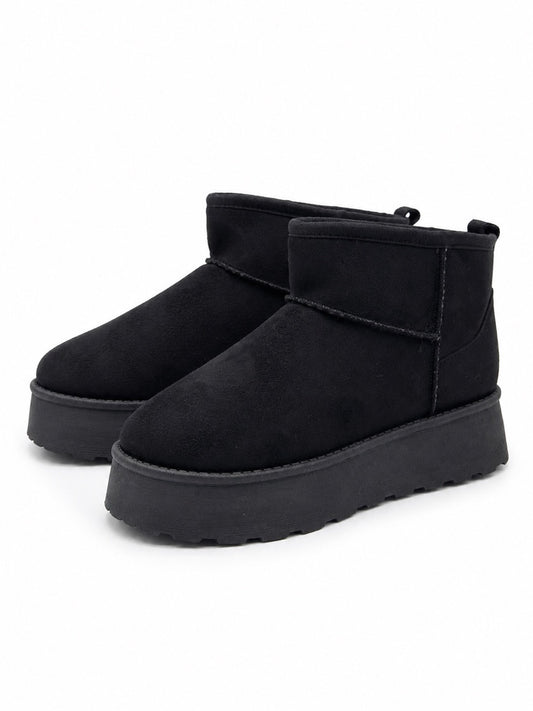 Stivaletto nero basso con suola platform