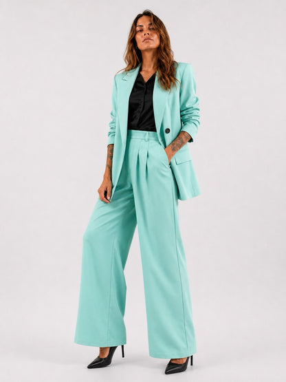 Completo con blazer e pantalone a palazzo con pinces - OVERSIZE