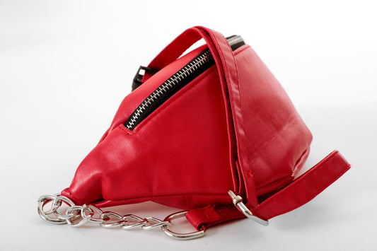 Marsupio rosso con zip