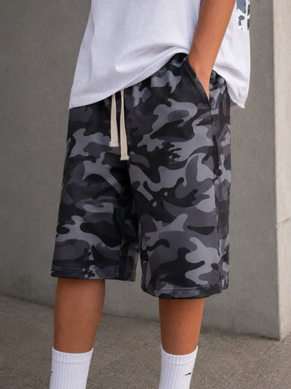Bermuda jort fantasia militare grigio in tuta 10-16 anni