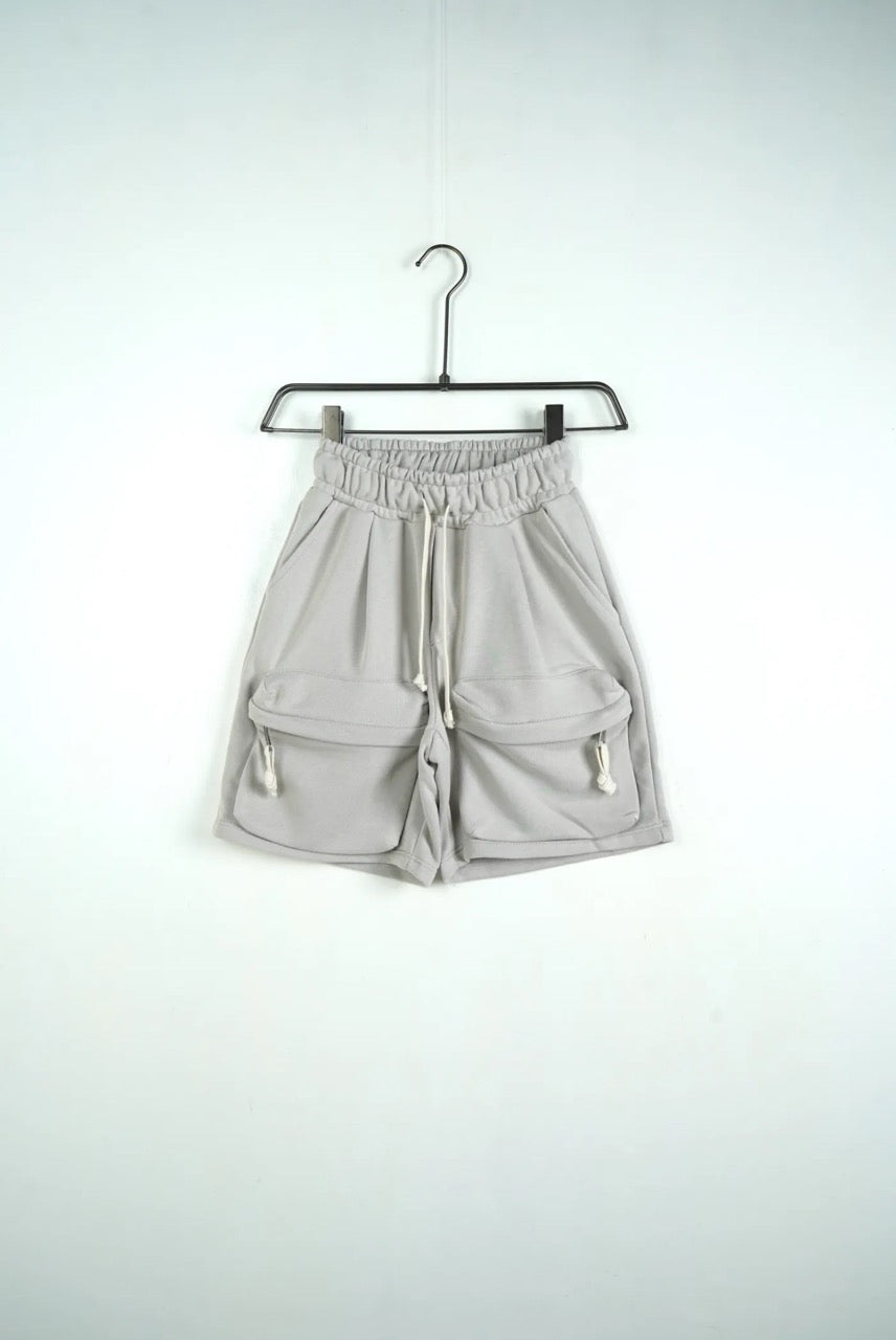 Pantaloncino cargo grigio ghiaccio in cotone con tasche frontali 10-16 anni