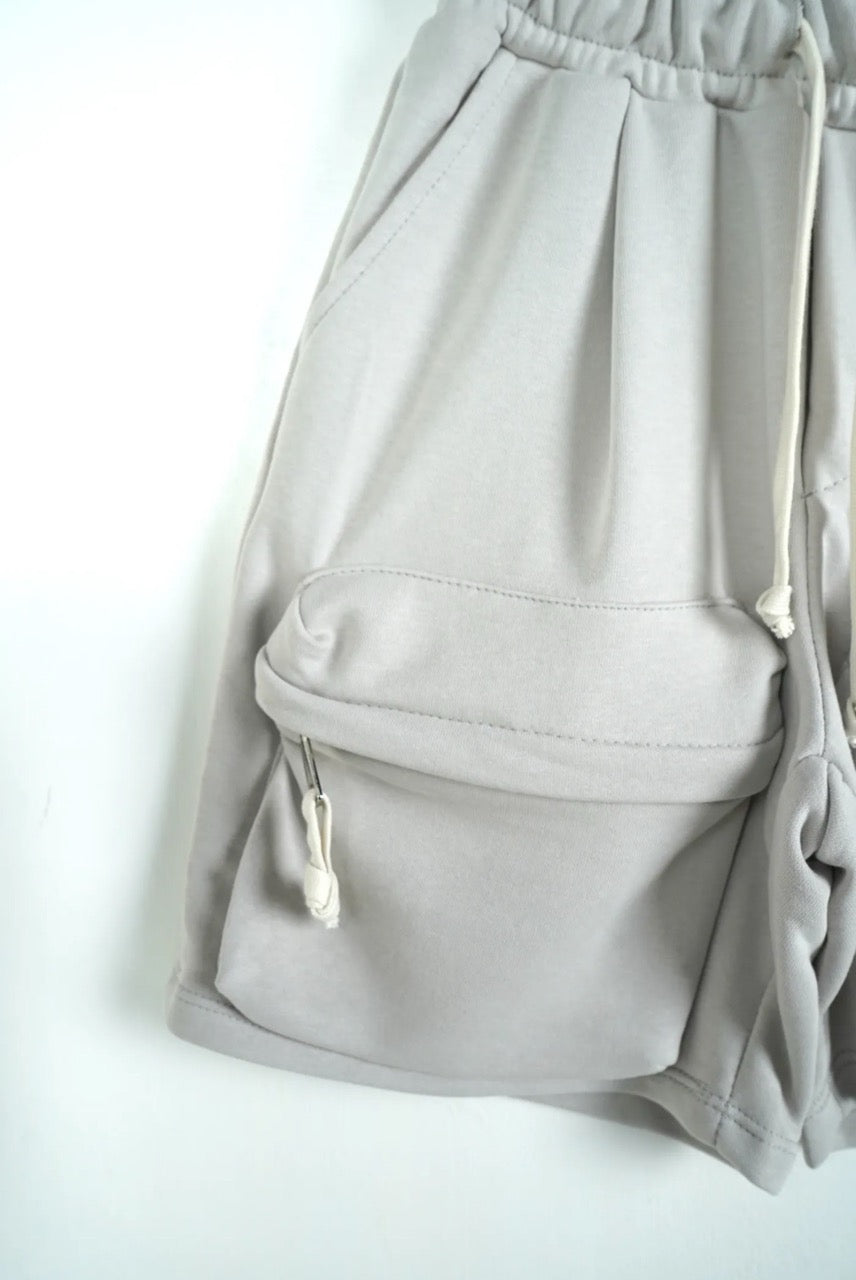 Pantaloncino cargo grigio ghiaccio in cotone con tasche frontali 10-16 anni