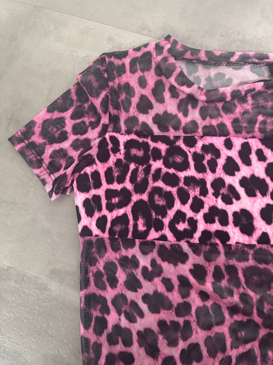 Body leopardato con fondo fucsia 4-12 anni