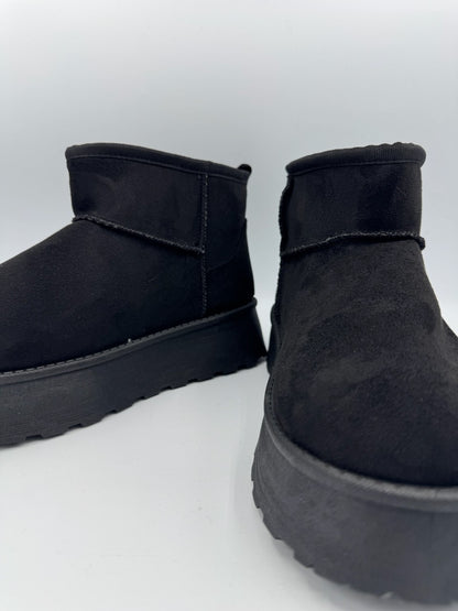 Stivaletto nero platform con caviglia bassa