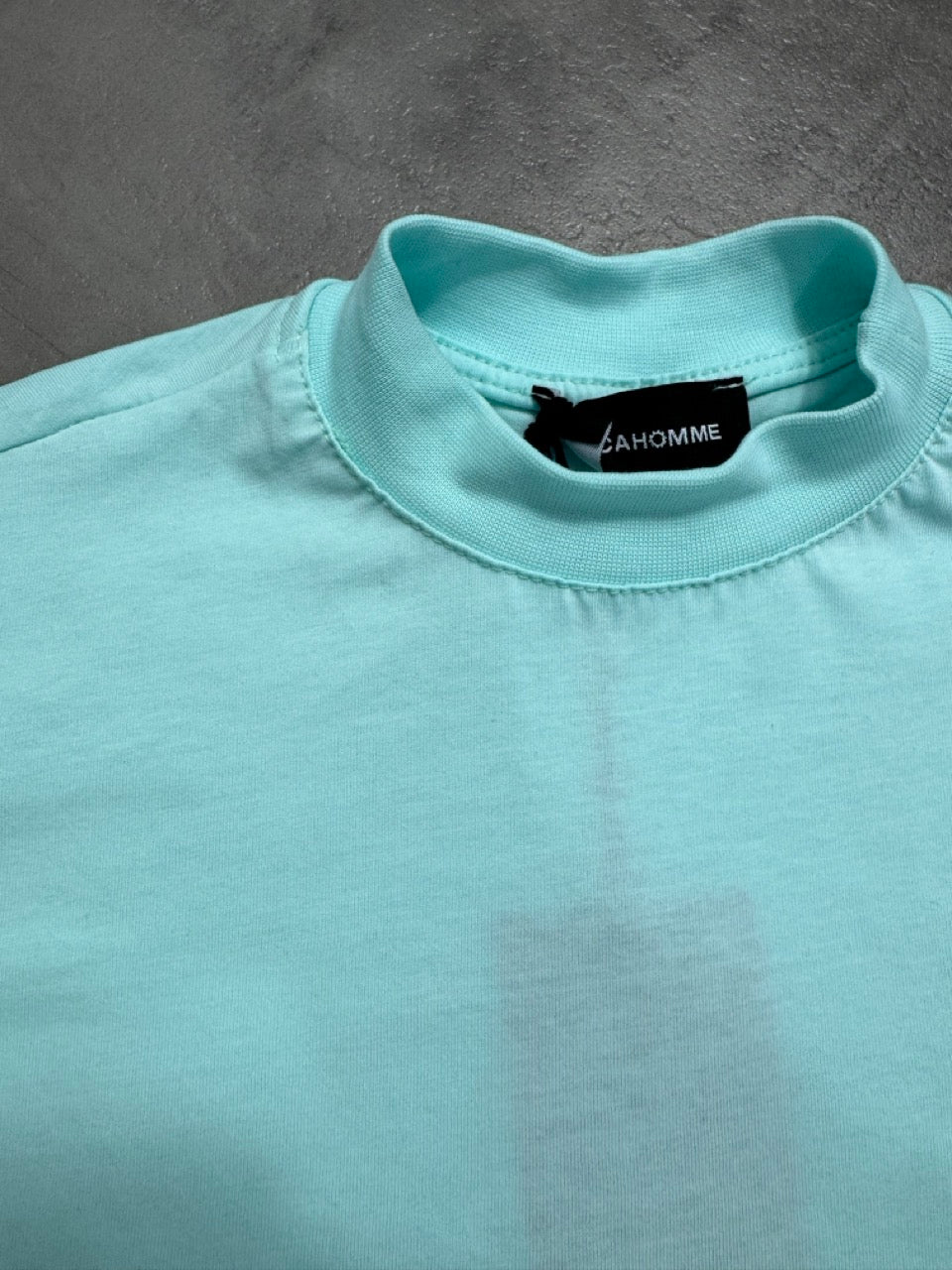 T-shirt tiffany in tinta unita con mezzo collo alto 10-16 anni