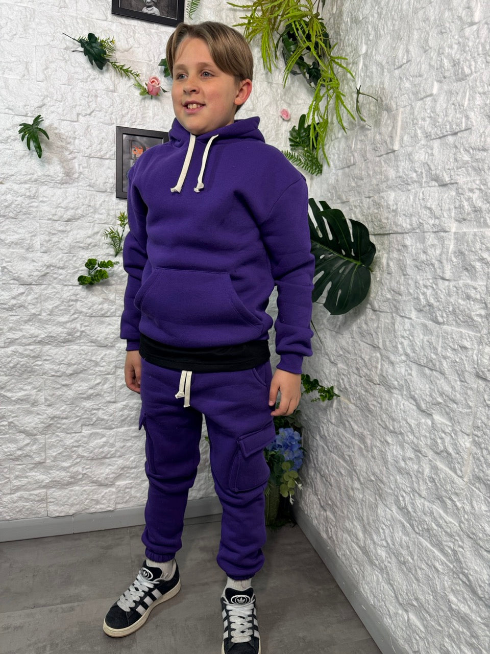 Completo viola in doppio cotone - FELPATO 6-16 anni
