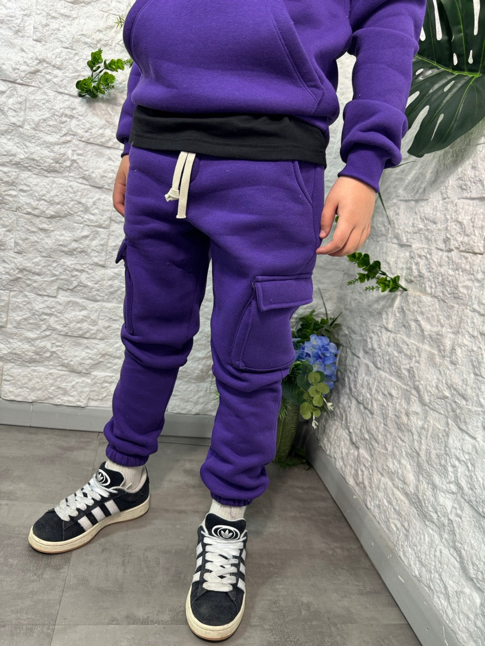 Completo viola in doppio cotone - FELPATO 6-16 anni