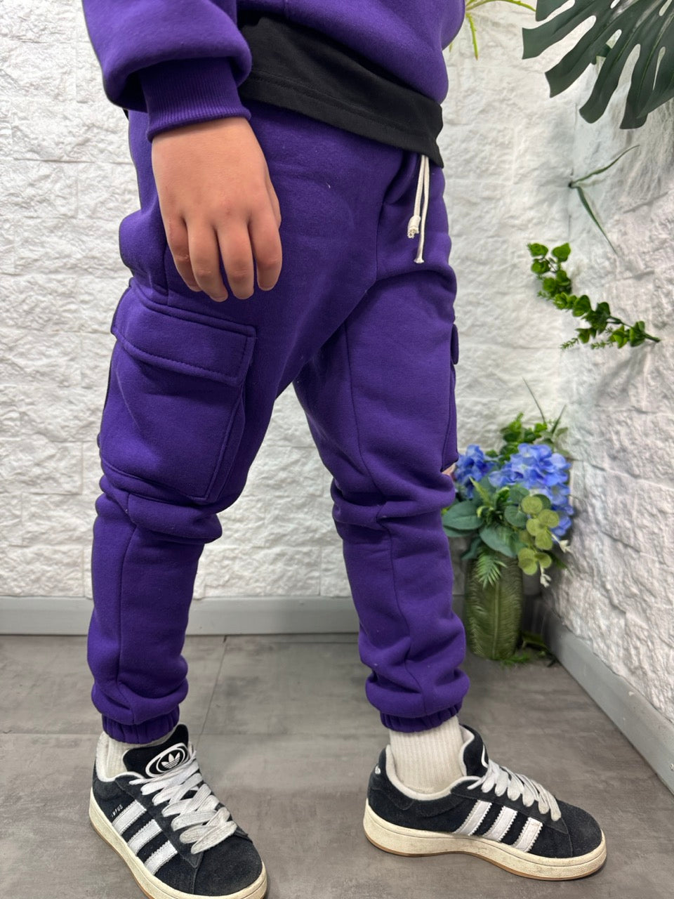 Completo viola in doppio cotone - FELPATO 6-16 anni