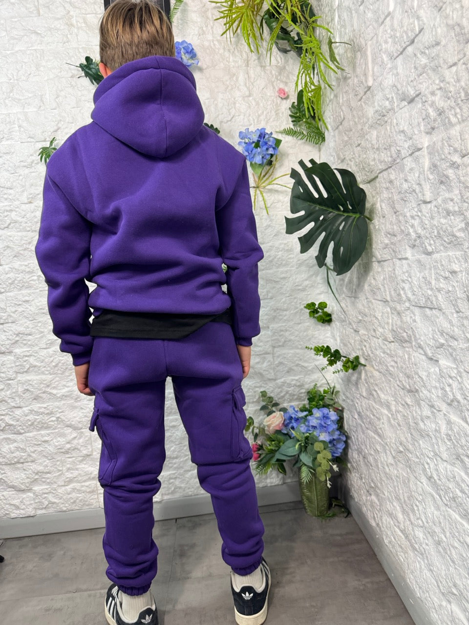 Completo viola in doppio cotone - FELPATO 6-16 anni
