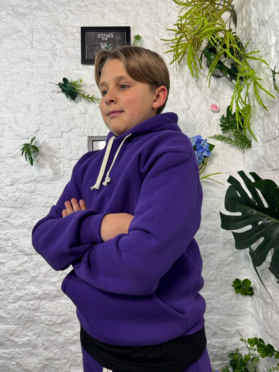 Completo viola in doppio cotone - FELPATO 6-16 anni