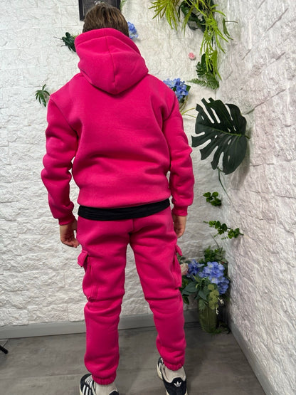 Completo fucsia in doppio cotone - FELPATO 10-16 anni