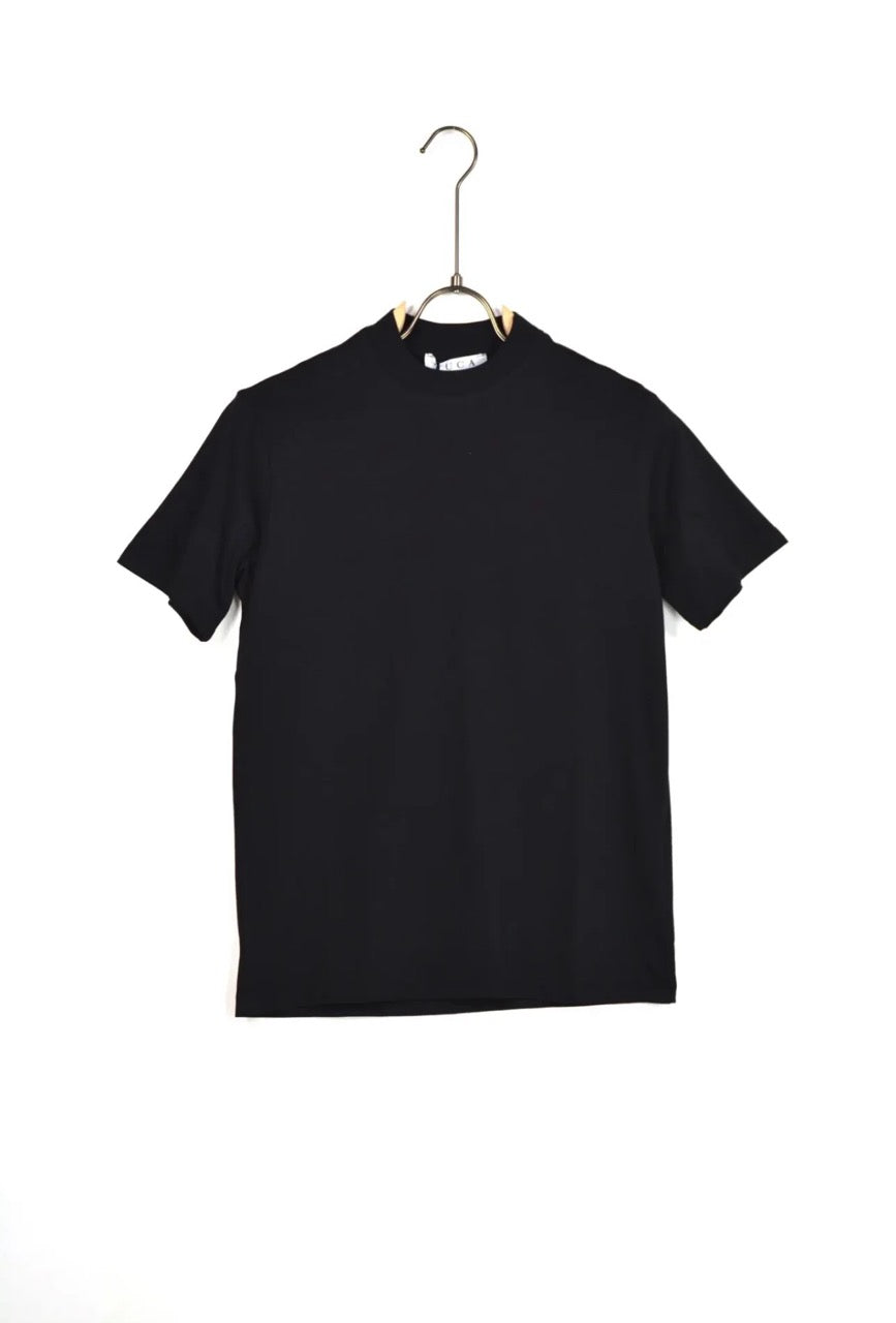 T-shirt nera con mezzo collo alto 10 -16 anni