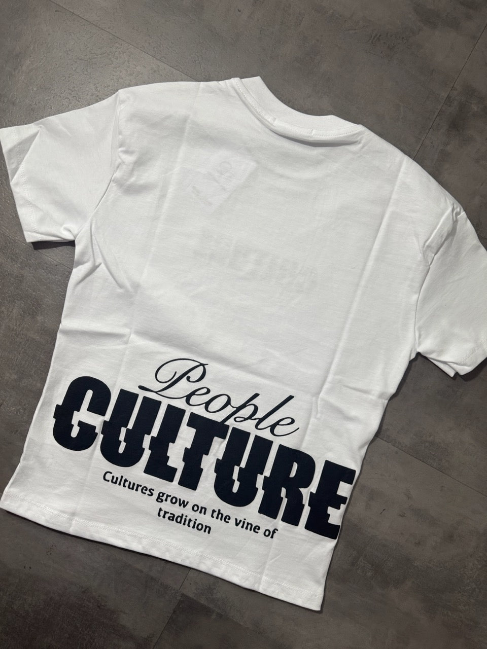 T-shirt bianca con stampa scritta "CULTURE" 10-16 anni - OVERSIZE